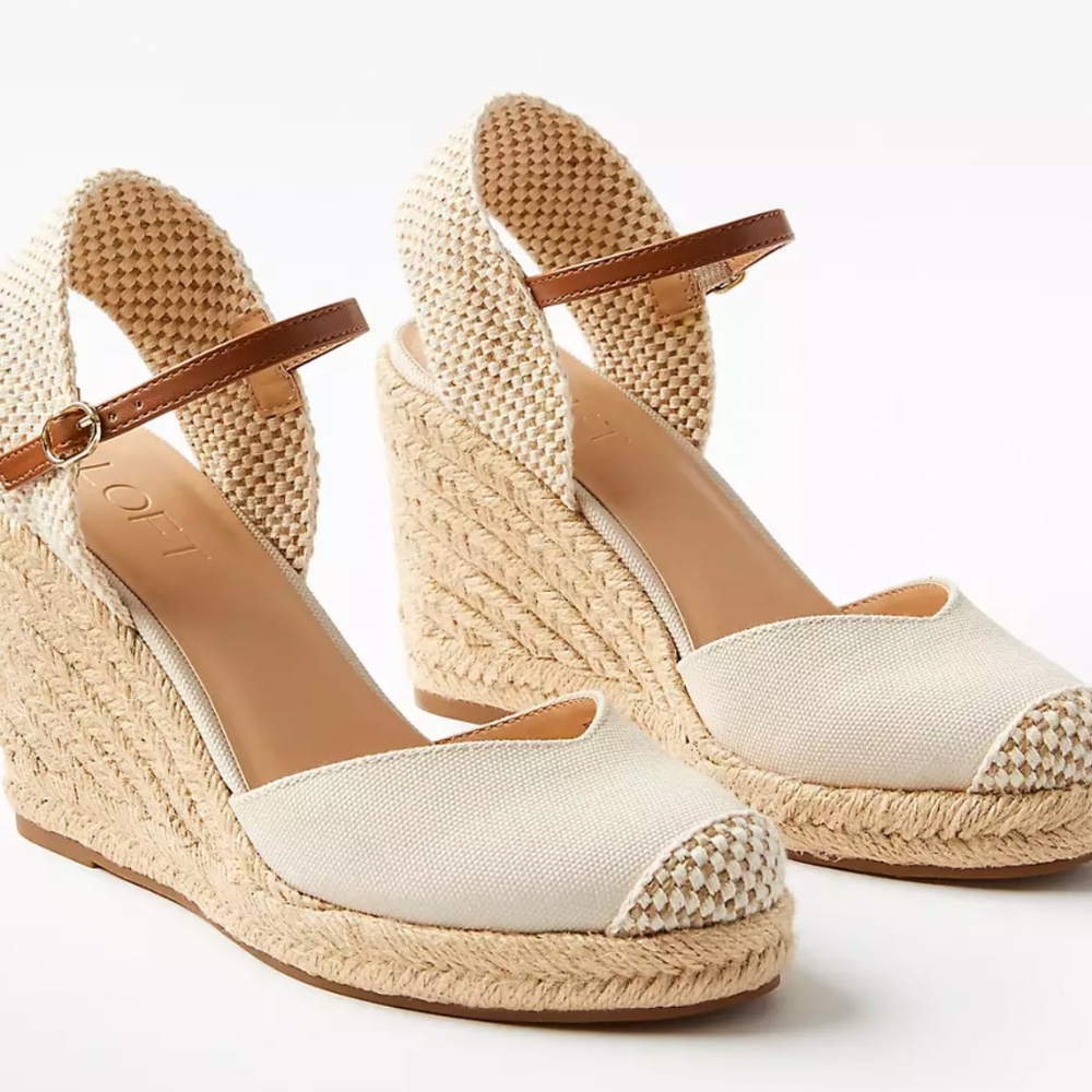 NWT LOFT Espadrille Wedges